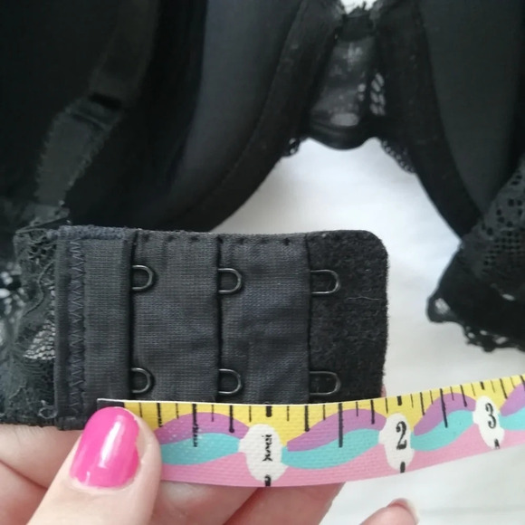 Wacoal French Garden Seamless T-shirt Bra with Lace in Black Plus Size 38C - Picture 10 of 16